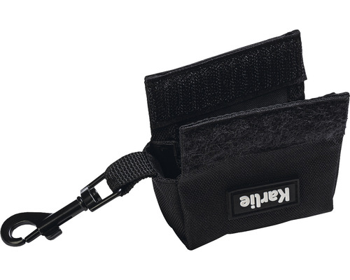 Sac à nourriture noir avec mousqueton et fermeture velcro