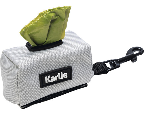 Distributeur de sacs à déjections canines Karlie avec sacs à déjections et mousqueton