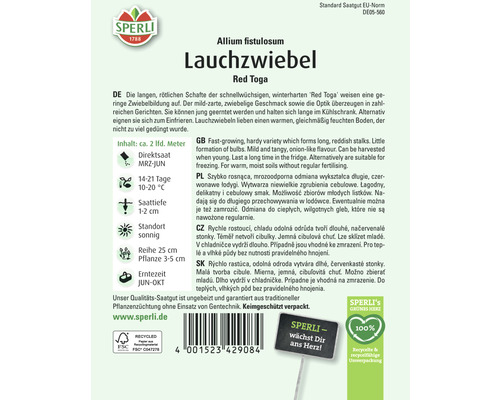 Samenpackung Lauchzwiebel Red Toga der Marke Sperli