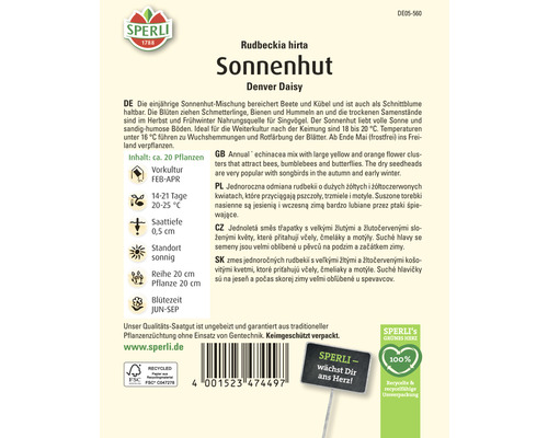 Paquet de graines Rudbeckia hirta Sonnenhut Denver Daisy