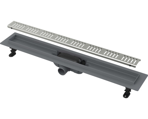 Caniveau de douche form&style REDONDA 750 x 62 mm capacité d'écoulement 28 l/min grille acier inoxydable mat Caniveau de douche form&style REDONDA 750 x 62 mm capacité d'écoulement 28 l/min grille acier inoxydable mat