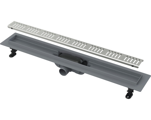 Caniveau de douche form&style REDONDA 950 x 62 mm capacité d'écoulement 28 l/min grille acier inoxydable mat Caniveau de douche form&style REDONDA 950 x 62 mm capacité d'écoulement 28 l/min grille acier inoxydable mat