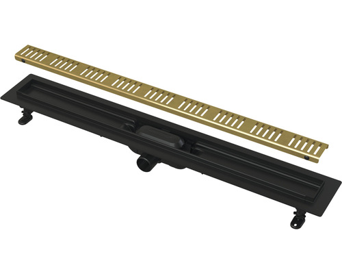 Caniveau de douche form&style REDONDA 850 x 62 mm capacité d'écoulement 28 l/min grille laiton Caniveau de douche form&style REDONDA 850 x 62 mm capacité d'écoulement 28 l/min grille laiton