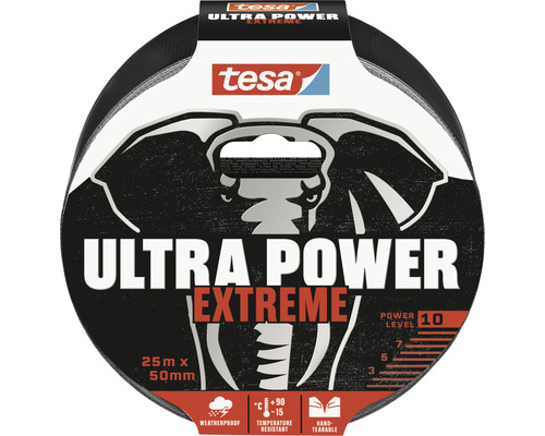 Ruban toilé Tesa Ultra Power Extreme, 25 mètres sur 50 millimètres
