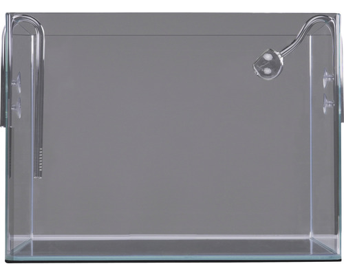 Aquarium vide en verre avec entrée et sortie