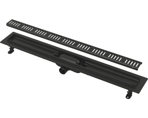Caniveau de douche form&style REDONDA 850 x 62 mm capacité d'écoulement 28 l/min grille noir mat Caniveau de douche form&style REDONDA 850 x 62 mm capacité d'écoulement 28 l/min grille noir mat