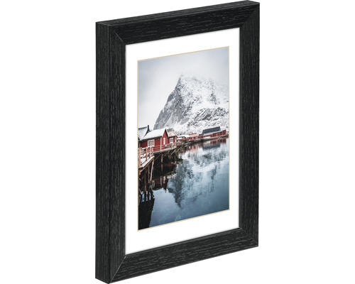 Cadre photo avec photo d''un paysage hivernal