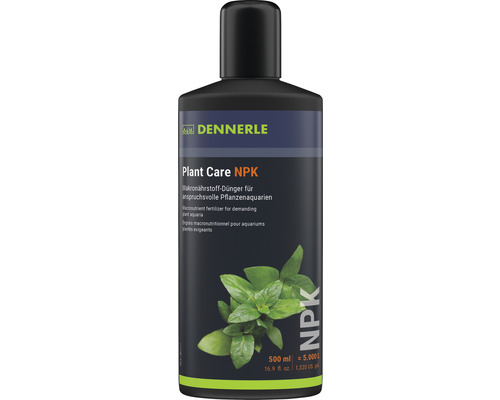 Engrais pour plantes d'aquarium Dennerle Plant Care NPK, 500ml engrais macro liquide