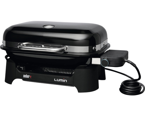 Elektrogrill Weber Lumin Compact 2200 W black inkl. Deckelthermometer, Fettauffangschale, Grillrost, Stromkabel