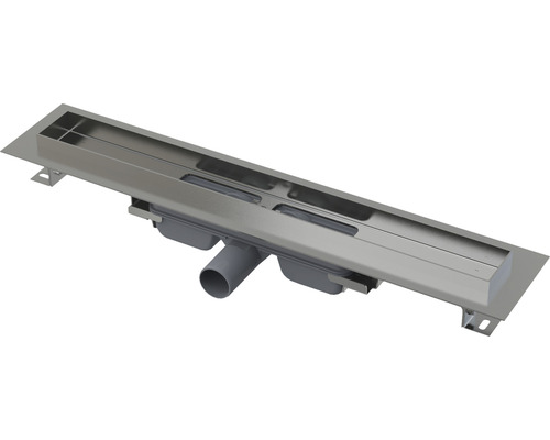 Caniveau de douche Jungborn 750 x 65 mm capacité d'écoulement 35 l/min UNO106- 750 Caniveau de douche en acier inoxydable avec drain
