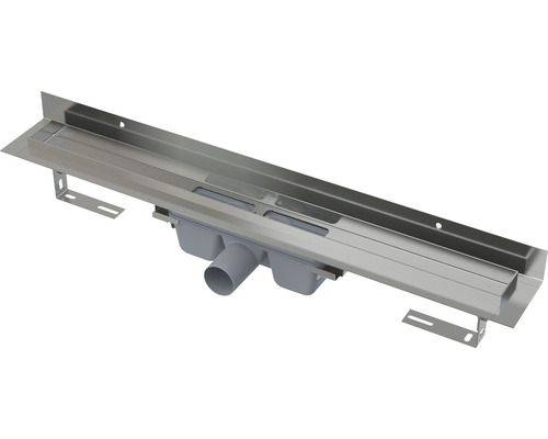 Caniveau de douche Jungborn 850 x 95 mm capacité d'écoulement 35 l/min UNO16- 850 Caniveau de douche en acier inoxydable avec éléments de montage pour le sol