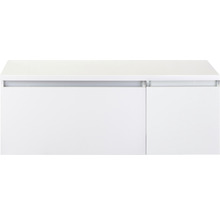 Meuble sous-lavabo blanc avec deux portes