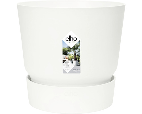 Pot de fleurs blanc avec système d''arrosage