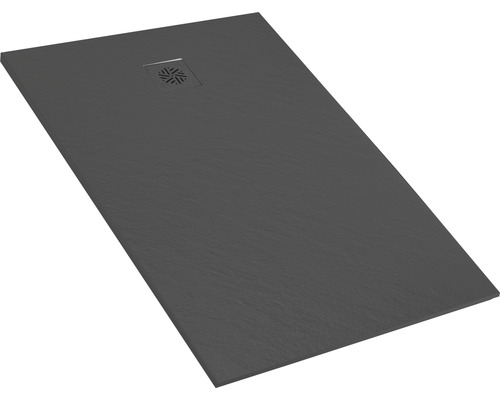 Receveur de douche rectangulaire en ardoise avec écoulement