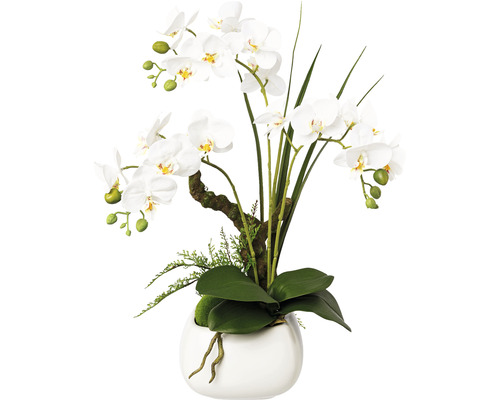 Plante artificielle Phalaenopsis hauteur : 46 cm blanc