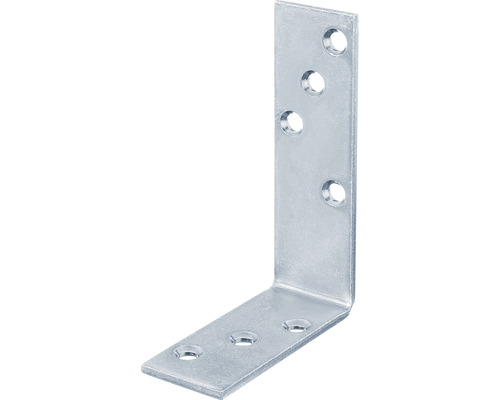 Cornière pour solive 80 x 120 x 35 mm galvanisée, passivation couche épaisse 1 pièce Equerre d''assemblage en métal avec trous