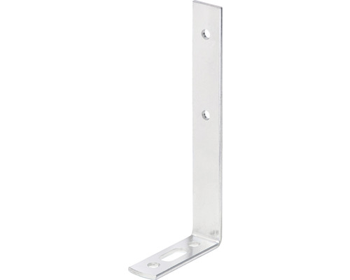 Équerre pour rideaux 55 x 120 x 17 mm galvanisée, passivation couche épaisse 1 pièce Equerre métallique avec trous pour vis