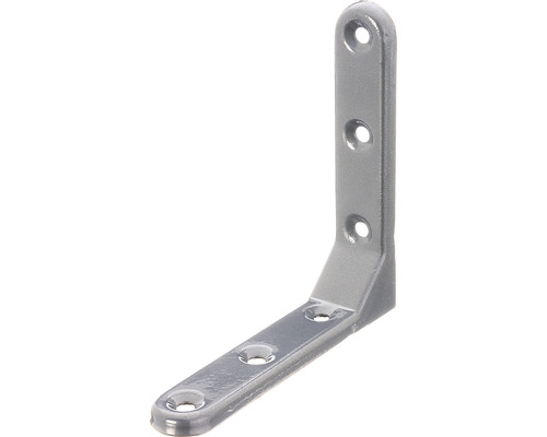 Équerre décorative gaufrée 103x103x21 mm gris aluminium revêtement plastique 1 pièce Équerre d''assemblage métallique avec trous de fixation