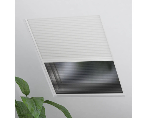 Moustiquaire Soluna pour fenêtre de toit store plissé blanc 80x120 cm Moustiquaire Soluna pour fenêtre de toit store plissé blanc 80x120 cm