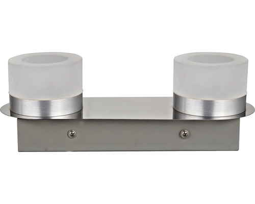 Doppelter Zahnputzbecherhalter aus Metall und Glas