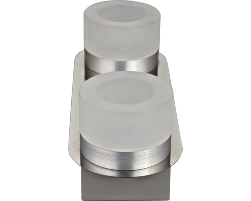 Doppelter Zahnbürstenhalter aus Glas und Metall