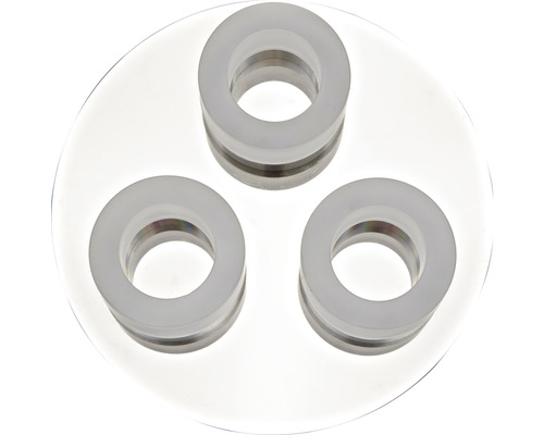 Trois joints d'étanchéité sur une surface transparente