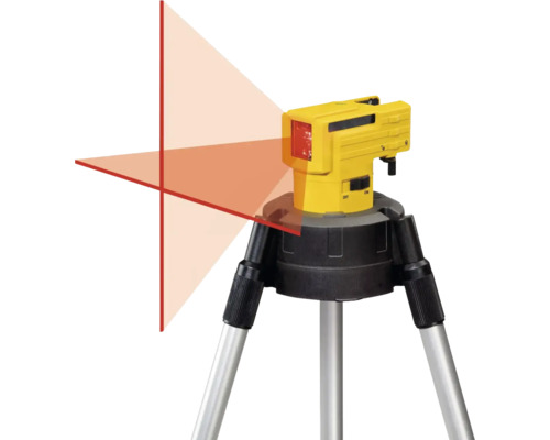 Kreuzlinienlaser auf Stativ zur exakten Ausrichtung