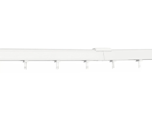 Rail Soluna avec ouverture centrale pour stores californiens blanc 280x4,4 cm