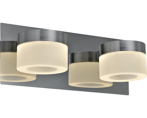 Mehrflammige Wandleuchte mit zylindrischen Lampenschirmen für Badezimmer