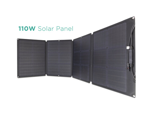 Panneau solaire 110 watts déplié pour la production d''électricité