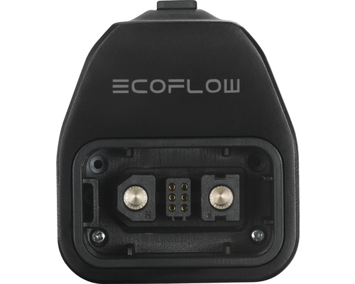 EcoFlow Logo. EcoFlow Powerstation-Anschluss.