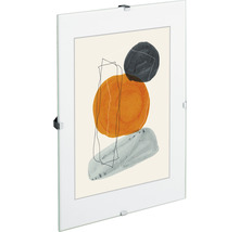 Cadre décoratif en verre avec motif abstrait