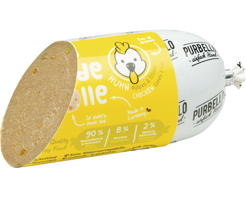 PurBello Pâté pour chien au poulet, carottes et petits pois