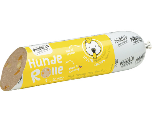 PurBello rouleau pour chien au poulet, carottes et petits pois