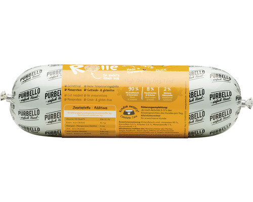 PurBello Rouleau de nourriture pour chien au canard