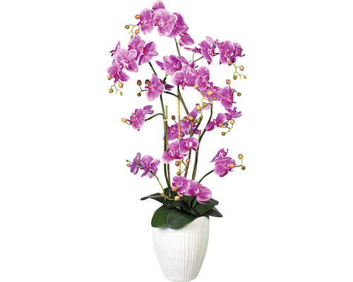 Plante artificielle orchidée hauteur : 110 cm violet