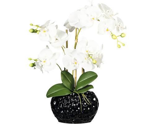 Plante artificielle Phalaenopsis hauteur : 55 cm blanc