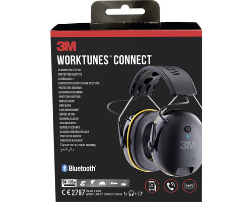 Casque antibruit 3M Worktunes Connect dans son emballage