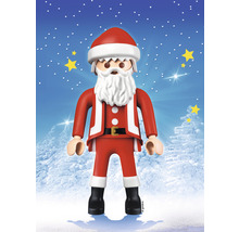 Figurine Playmobil Père Noël sur fond hivernal