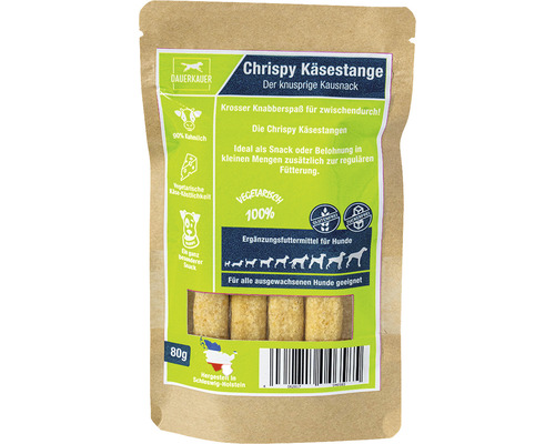 Friandises pour chiens DAUERKAUER sticks croustillants au fromage à base de lait 4 pièces 80 g friandises à mâcher