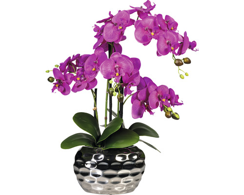 Plante artificielle Phalaenopsis hauteur : 55 cm violet