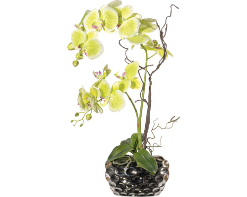Plante artificielle arrangement de Phalaenopsis hauteur : 55 cm vert