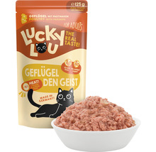 Aliment pour chat Lucky Lou volaille aux panais en sachet fraîcheur de 125 grammes