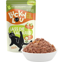 Lucky Lou nourriture humide boeuf et sanglier à la citrouille pour chats adultes