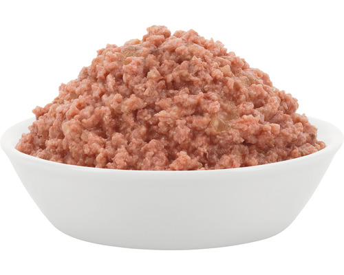 Aliments humides pour chiens dans un bol