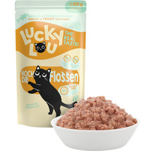 Lucky Lou, nourriture pour chats, volaille et truite avec poire pour chats adultes