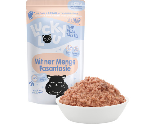 Aliment pour chat Lucky Lou à la volaille et au faisan