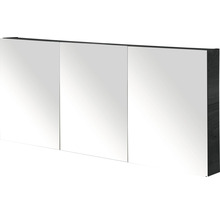 Spiegelschrank Sanox Bloxx 160 x 13 x 65 cm black oak 3-türig