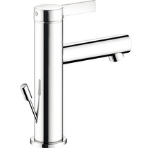 Mitigeur monocommande chromé brillant avec garniture de vidange pour lavabo