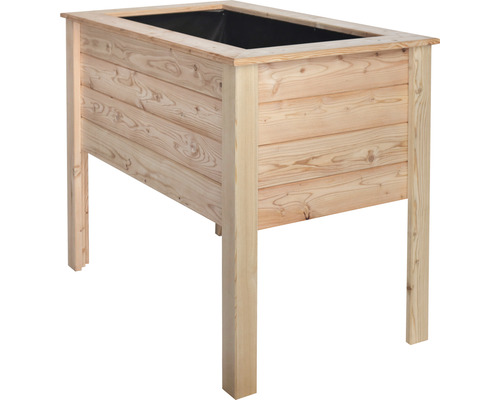 Jardinière surélevée en bois avec film de plantation